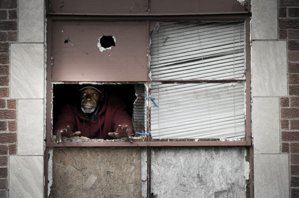 Homeless man takes refuge inside abandoned church in Detroit after losing his job and home untitled-366